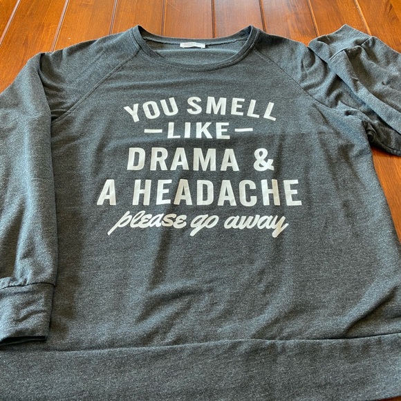 Sheshow Tops - Lightweight Charcoal Longsleeve Sweatshirt Size XXL